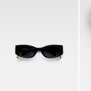 Jacquemus Black and Gold Women's Sunglasses